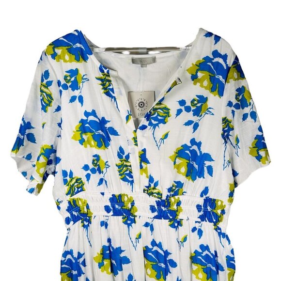 J. Gee Size 3X Maxi Dress Floral Beach Swim Summer Wedding Coastal - Picture 4 of 8